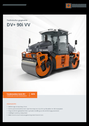 Тандемні вібраційні дорожні катки Hamm DV+ 90i VV