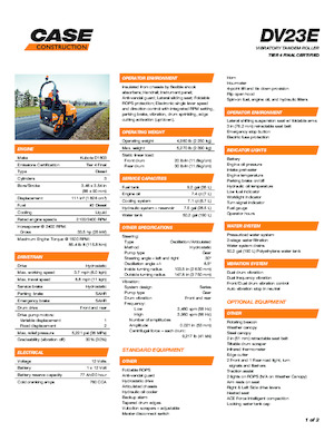 Тандемні вібраційні дорожні катки Case DV23E