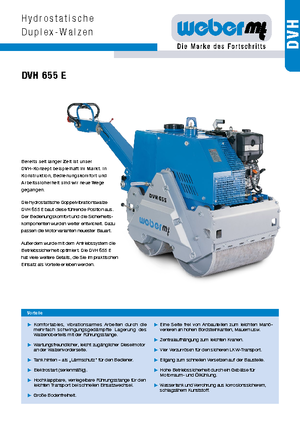 Тандемні вібраційні дорожні катки weber mt DVH 655 E