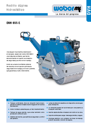 Тандемні вібраційні дорожні катки weber mt DVH 655 E