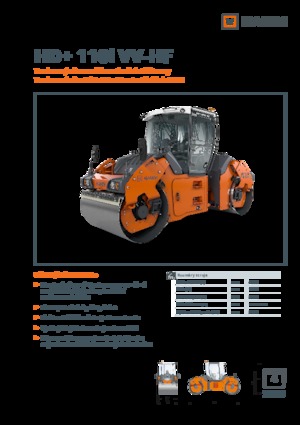 Тандемні вібраційні дорожні катки Hamm HD+ 110i VV-HF