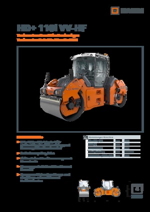 Тандемні вібраційні дорожні катки Hamm HD+ 110i VV-HF