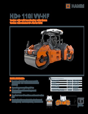 Тандемні вібраційні дорожні катки Hamm HD+ 110i VV-HF
