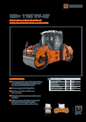 Тандемні вібраційні дорожні катки Hamm HD+ 110i VV-HF