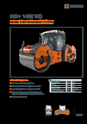 Тандемні вібраційні дорожні катки Hamm HD+ 140i VO