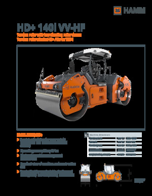 Тандемні вібраційні дорожні катки Hamm HD+ 140i VV-HF