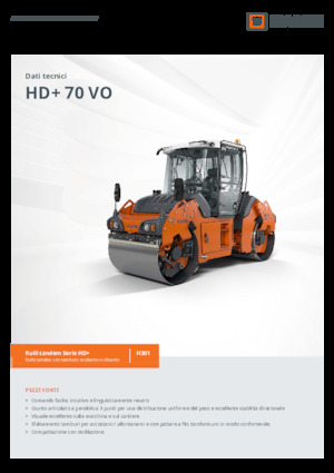 Тандемні вібраційні дорожні катки Hamm HD+ 70 VO