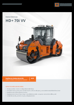 Тандемні вібраційні дорожні катки Hamm HD+ 70i VV