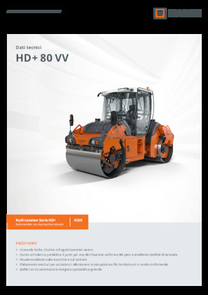 Тандемні вібраційні дорожні катки Hamm HD+ 80 VV