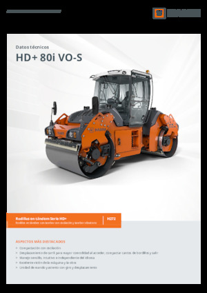 Тандемні вібраційні дорожні катки Hamm HD+ 80i VO-S