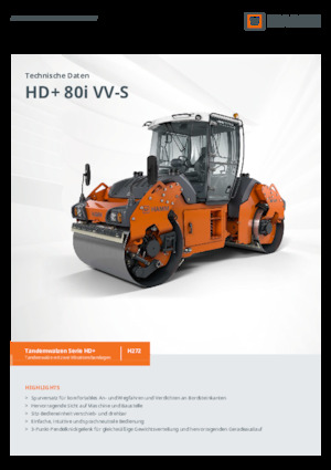 Тандемні вібраційні дорожні катки Hamm HD+ 80i VV-S