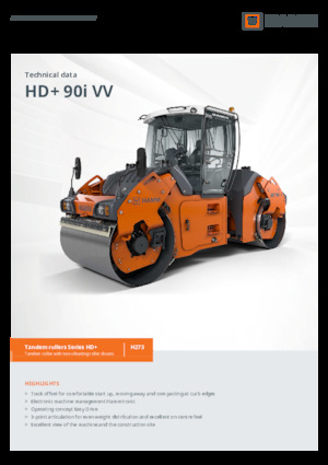 Тандемні вібраційні дорожні катки Hamm HD+ 90i VV