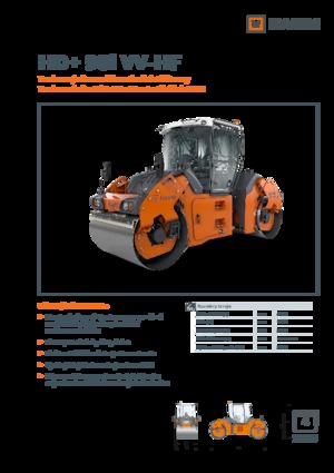 Тандемні вібраційні дорожні катки Hamm HD+ 90i VV-HF