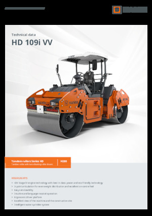 Тандемні вібраційні дорожні катки Hamm HD 109i VV