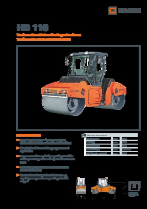 Тандемні вібраційні дорожні катки Hamm HD 110