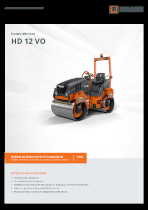 Тандемні вібраційні дорожні катки Hamm HD 12 VO