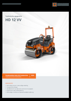 Тандемні вібраційні дорожні катки Hamm HD 12 VV