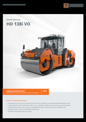 Тандемні вібраційні дорожні катки Hamm HD 138i VO