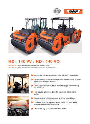 Тандемні вібраційні дорожні катки Hamm HD 140 VV