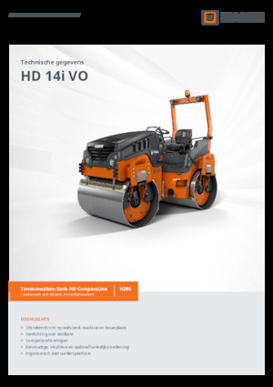 Тандемні вібраційні дорожні катки Hamm HD 14i VO