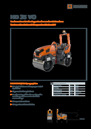 Тандемні вібраційні дорожні катки Hamm HD 35 VO