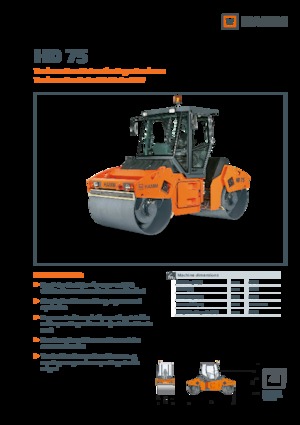 Тандемні вібраційні дорожні катки Hamm HD 75