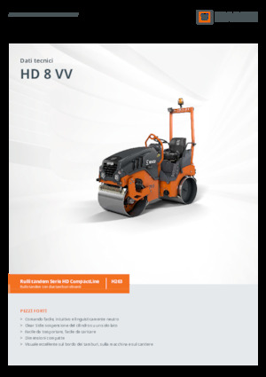 Тандемні вібраційні дорожні катки Hamm HD 8 VV