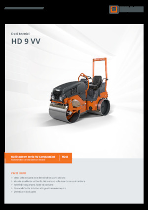 Тандемні вібраційні дорожні катки Hamm HD 9 VV
