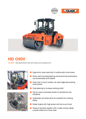 Тандемні вібраційні дорожні катки Hamm HD O90 V ASC