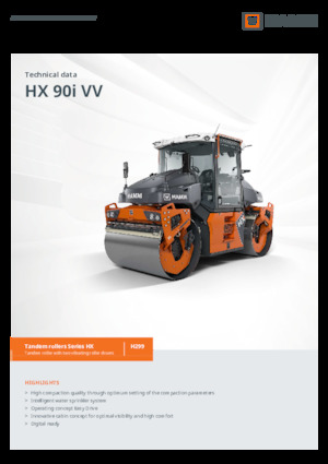 Тандемні вібраційні дорожні катки Hamm HX 90i VV