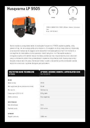 Тандемні вібраційні дорожні катки Husqvarna LP 9505