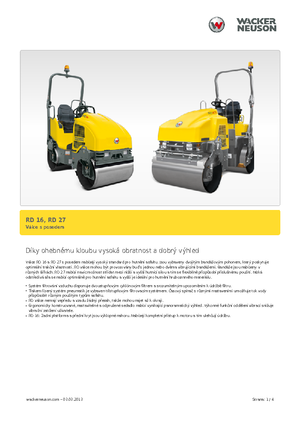 Тандемні вібраційні дорожні катки Wacker RD 27-120