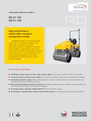 Тандемні вібраційні дорожні катки Wacker Neuson RD45-140 C