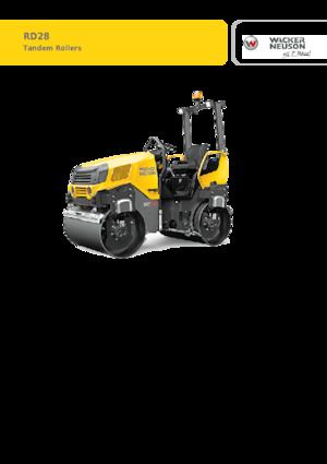 Тандемні вібраційні дорожні катки Wacker Neuson RD28-120