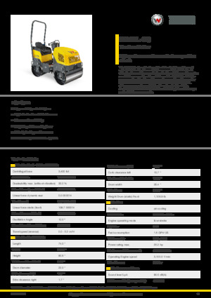 Тандемні вібраційні дорожні катки Wacker Neuson RD12L-90
