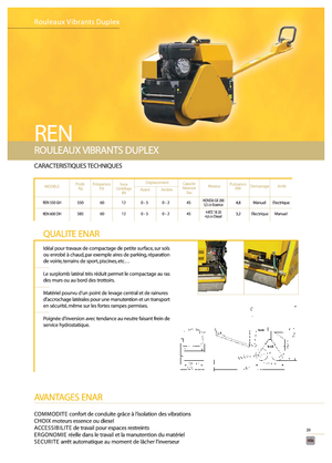 Тандемні вібраційні дорожні катки Enar REN 550 GH