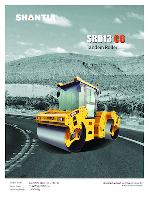 Тандемні вібраційні дорожні катки Shantui SRD13-C6