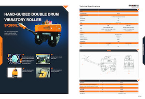Тандемні вібраційні дорожні катки Shantui SRD800L 