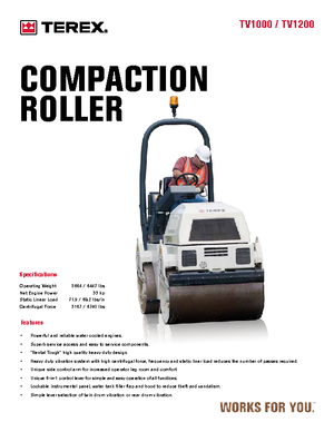 Тандемні вібраційні дорожні катки Terex TV 1200