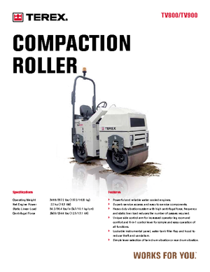Тандемні вібраційні дорожні катки Terex TV 900