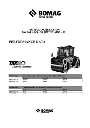 Тандемні вібраційні дорожні катки Bomag BW 202 ADO-50