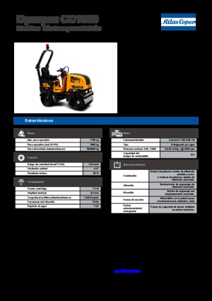 Тандемні вібраційні дорожні катки Dynapac CC 1000