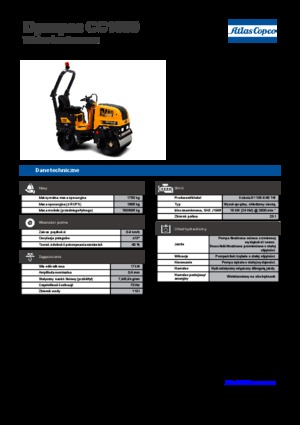 Тандемні вібраційні дорожні катки Dynapac CC 1000