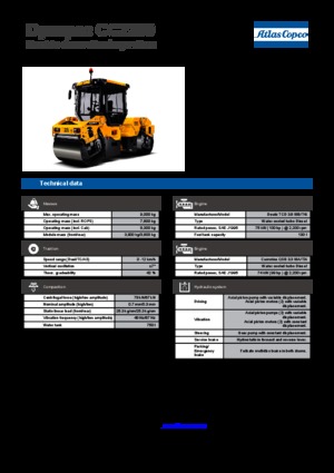 Тандемні вібраційні дорожні катки Dynapac CC 2200 