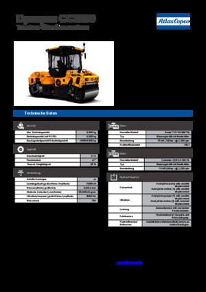 Тандемні вібраційні дорожні катки Dynapac CC 3300