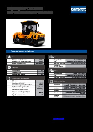 Тандемні вібраційні дорожні катки Dynapac CC 3300