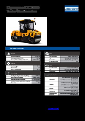Тандемні вібраційні дорожні катки Dynapac CC 3800 
