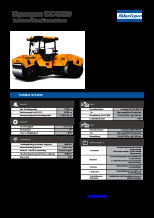 Тандемні вібраційні дорожні катки Dynapac CC 4200