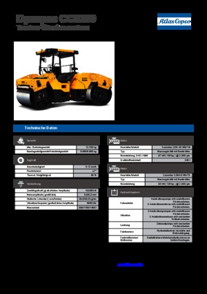 Тандемні вібраційні дорожні катки Dynapac CC 5200