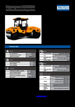Тандемні вібраційні дорожні катки Dynapac CC 5200